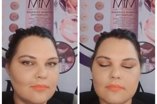 Easy makeup look done with Mooiste Meisie Products. <br>Foundation Serum F5 Light <br>Sunshine Loose Powder  <br>Latte Corrector  <br>Eyeshadow Twilight <br>Mooiste Meisie Eyeliner <br>Moois..