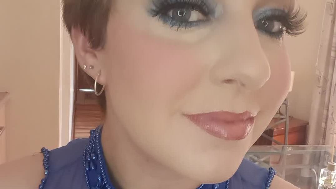 Blue eyeshadow